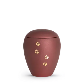 Smuteční dekorace Zvířecí urna Verona Paws - Rubínová 1,5l