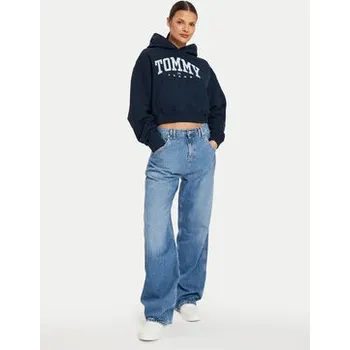 Pánské oblečení Tommy Jeans Mikina Varsity DW0DW19291 Tmavomodrá Relaxed Fit XL