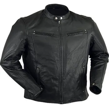 Moto bunda GENUINE bunda pánská kožená 002 moto biker nadměrné velikosti 8XL černá