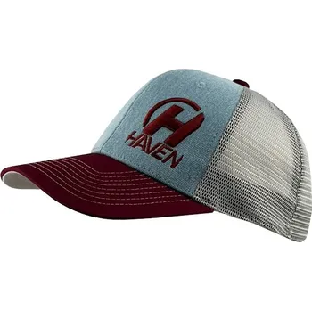 Kšiltovka čepice HAVEN TRUCKER šedo/červená (čepice HAVEN TRUCKER šedo/červená)