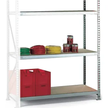 Dílenský regál META Policový regál, nosnost 600 kg, 2500 x 2200 x 650 mm, přístavný