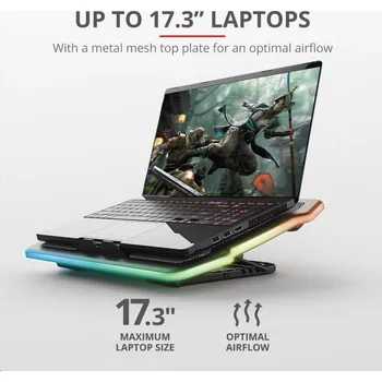 TRUST Stojan na notebook GXT1126 AURA LAPTOP COOLING STAND (chladící podložka)