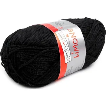 Příze Bavlněná pletací příze Limone 50 g - 19 (024) černá