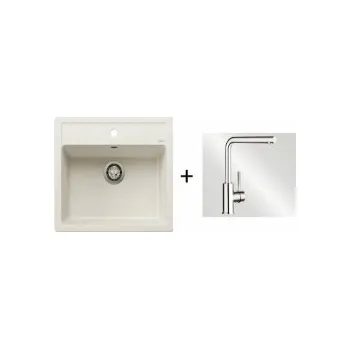 Granitový dřez Blanco SET 07-A 24 Legra 6 bílá soft + MILA chrom