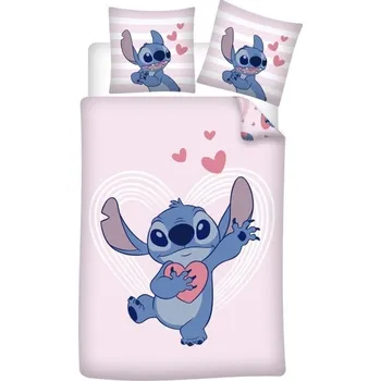 Povlečení Stich světle růžové dívčí povlečení Velikost: ONE SIZE