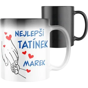 Magický keramický hrnek s potiskem Nejlepší tatínek s vlastním jménem