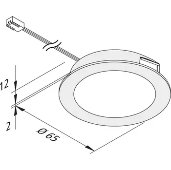 Lampička Hera LED podhledové světlo FAR 58, ocel 3W 3 000K - délka připojovacího kabelu 250 cm nerez, opálová 1 x 3 W LED - Doprava zdarma