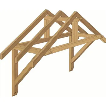 Stříška nad vchodové dveře Vchodová stříška Meran 1960 x 890 mm smrk