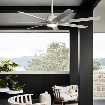 Lampička Beacon Lighting Stropní ventilátor Beacon se světlem Atlanta bílá 142 cm tichý - Ø krytu motoru 15 cm; Ø stropního držáku 14 cm; minimální instalační výška 2,3 m 1 x 12 W LED - Doprava zdarma