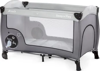 Dětská postýlka Hauck Sleep'n Play Go Plus 600740 60 x 120 cm šedá/Happy Day