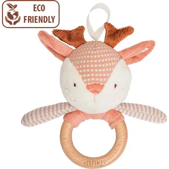 ELFIKI EKO FRIENDLY MĚKOUŠCI Chrastítko s dřevěným kousátkem srneček Ruby IG-0112