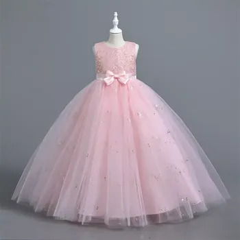 Dívčí šaty Šaty dětské dlouhé slavnostní Kate růžové princeznovské s flitrem