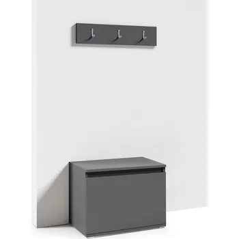 Botník Malý botník s věšákem Mia 50 - grafit