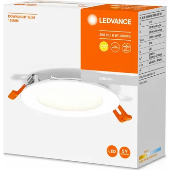 Lampička LEDVANCE Recess Slim LED vestavné svítidlo Ø12cm 3000K bílá 1 x 8 W LED