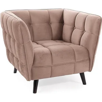 Křeslo Křeslo Castello Velvet, světle hnědá / černá