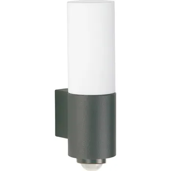 Lampička Albert Leuchten Nástěnné svítidlo LED 0278 s pohybovým čidlem antracitové barvy - Nástěnný držák - šířka 5 cm, výška 10 cm antracitová, opálově bílá LED 10 W celkem - Doprava zdarma