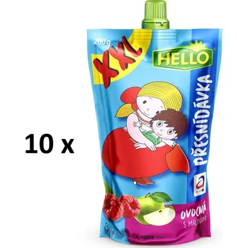 Hello Ovocná přesnídávka kapsička XXL 10x 200 g, malina