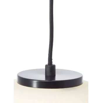 Brilliant Závěsná lampa Kaizen, Ø 25 cm, opál, sklo opál, matná černá 1 x 25 W - Doprava zdarma