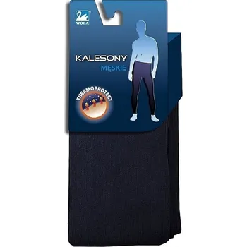 Pánské termo spodky Pánské podvlékací kalhoty Wola W 98003 170-188 grafit/dek.šedá 182-188