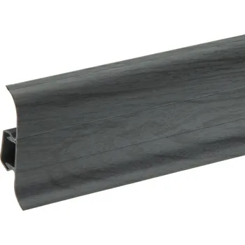 Podlahová lišta Podlahová lišta soklová PVC - Cezar Premium 079 Dub Tmavě Šedý matný (2,2m)