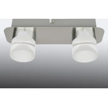 Ledino LED stropní světlo Stefanie, 2 zdroje, ocel kartáčovaná ocel, satinovaná 2 x 5 W LED