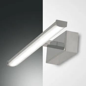 Lampička Fabas Luce Nástěnné svítidlo LED Nala, chrom, šířka 30 cm - Šířka nástěnného držáku 11 cm LED 6 W celkem - Doprava zdarma