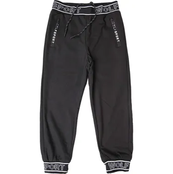 Sportovní chlapecké tepláky Wolf T2177D černé