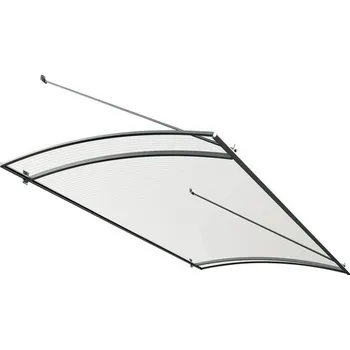 Stříška nad vchodové dveře Vchodová stříška Kulmbach 1400 x 830 x 670 mm nerez