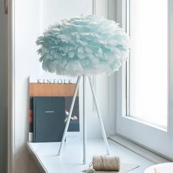 Lampička UMAGE Eos mini stolní lampa modrá tripod bílý - průměr podstavce 19 cm, délka kabelu 200 cm světle modrá, bílý 1 x 15 W LED - Doprava zdarma