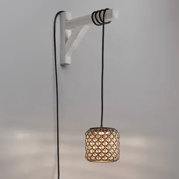 Venkovní osvětlení Bover Nans S/16/H LED závěsné, zástrčka, hnědá - délka přívodního kabelu 390 cm 1 x 8 W LED - Doprava zdarma