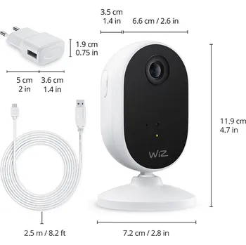 Lampička Startovací sada vnitřních bezpečnostních kamer WiZ s 3 x E27 bílá 1 x 8,5 W LED - Doprava zdarma