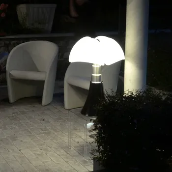 Lampička Martinelli Luce Pipistrello - stolní lampa, černá ušlechtilá ocel satinovaná, opálově bílá 4 x 5,3 W LED - Doprava zdarma