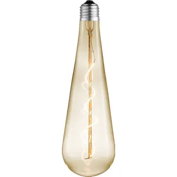 Lampička Lucande LED žárovka tvar kapky, E27 4W, jantarová, Ø 9 cm, 2700K