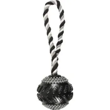 Hračka pro psa Flamingo Gladiator Míček s lanem 9cm