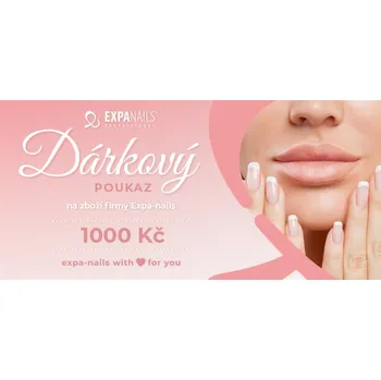 Dárkový potravinový koš Dárkový poukaz na zboží v hodnotě 1000 Kč - Růžový