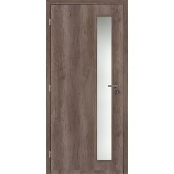 Interiérové dveře Interiérové dveře Doornite Vertika - CPL nebraska, sklo matné, levé "80", zámek pro BB, DTD