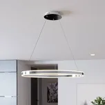 Závěsné svítidlo Lucande LED Lyani, 80 cm, chrom, stmívatelné chrom, bílá satinovaná LED 31 W celkem - Doprava zdarma