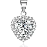 Agato Blyštivý stříbrný přívěsek se zirkony Srdce AGH744 + 2 měsíce na vrácení zboží