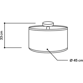 Almut von Wildheim ALMUT 2610 stropní světlo Ø 45cm, čisté seno - baldachýn - výška 3 cm, Ø 11 cm dub přírodní, multicolor 1 x 52 W - Doprava zdarma