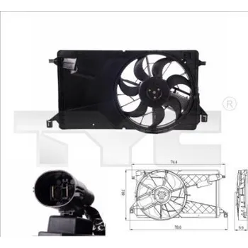 Chladič motoru Větrák, chlazení motoru TYC 820-0001