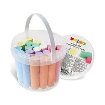 Chodníkové křídy PRIMO JUMBO, 18 x 80 mm, 22ks, PP kyblík