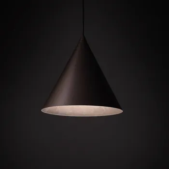 TK Lighting Závěsné svítidlo Cono, jedno světlo, Ø 25 cm, bronzová barva - Stříška - Ø 8 cm, výška 3 cm bronzový mat 1 x 15 W LED - Doprava zdarma