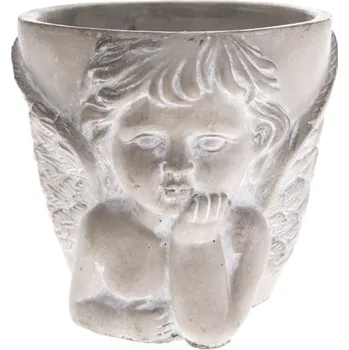Obal na květináč Casa de Engel Betonový obal na květináč - anděl