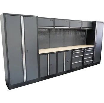 Matabro AKČNÍ SET Sestava 10 ks dílenského nábytku SET-CA01031 s dřevěnou pracovní deskou MB-TGW53