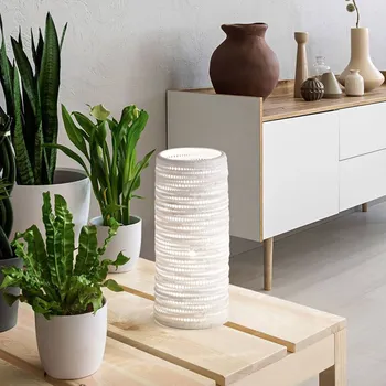 Lampička Fabas Luce Stolní lampa Marbella z keramiky, výška 25 cm bílé 1 x 40 W - Doprava zdarma