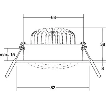 Lampička BRUMBERG BB34 bodovka RC ovladač hranatá bílá 1 x 7 W LED - Doprava zdarma