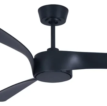 Lampička Beacon Lighting Stropní ventilátor Beacon se světlem Line černý 132 cm tichý - Ø svorkovnice 12 cm; Ø krytu motoru 14,2 cm černá 1 x 12 W LED - Doprava zdarma