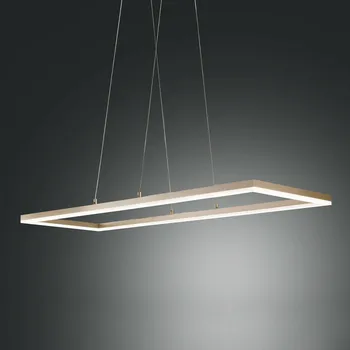 Fabas Luce LED závěsné světlo Bard, 92x32cm, matná zlatá zlatá matná, bílá matná LED celkem 52 W - Doprava zdarma