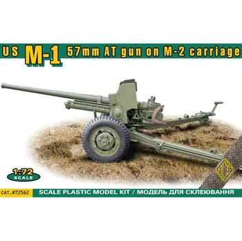 Plastikový model ACE 1/72 US M1 57mm AT Gun on M2 Carriage