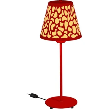 Lampička Aluminor Nihoa stolní lampa s děrovaným vzorem, červená/žlutá - Ø základny 13,5 cm; výška stínidla na lampu 14 cm červená, žlutá 1 x 12 W - Doprava zdarma